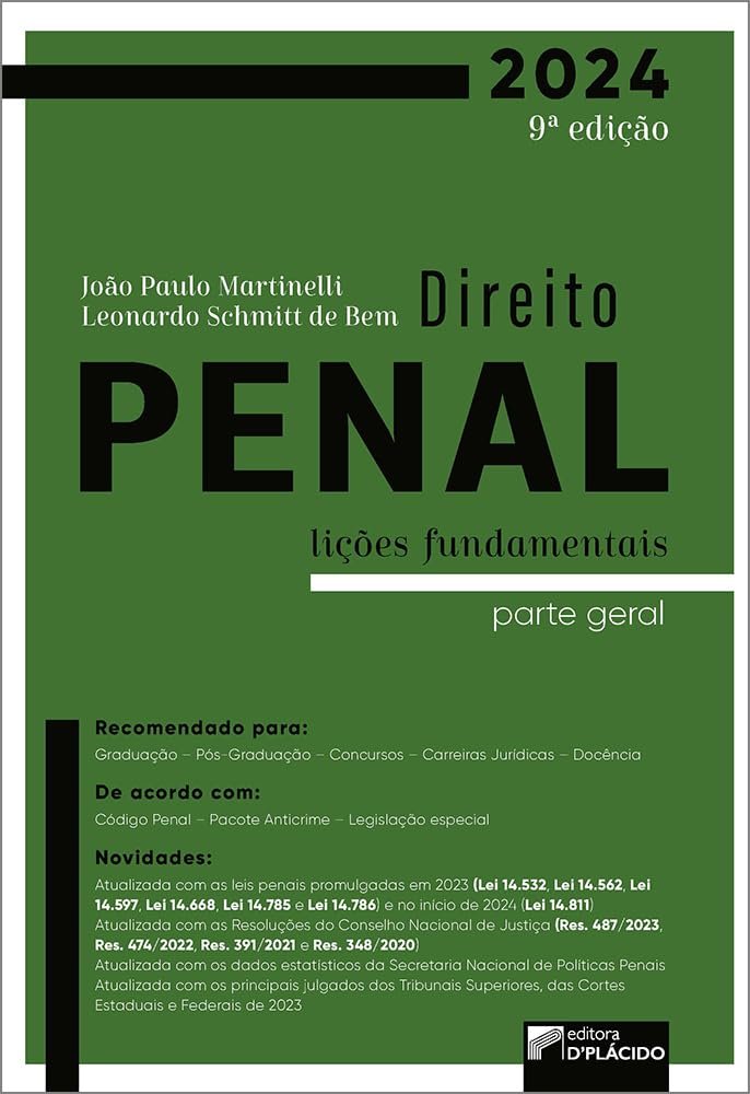 Lições Fundamentais de Direito Penal: Parte Geral – Leonardo Schmitt de Bem e João Paulo Orsini Martinelli